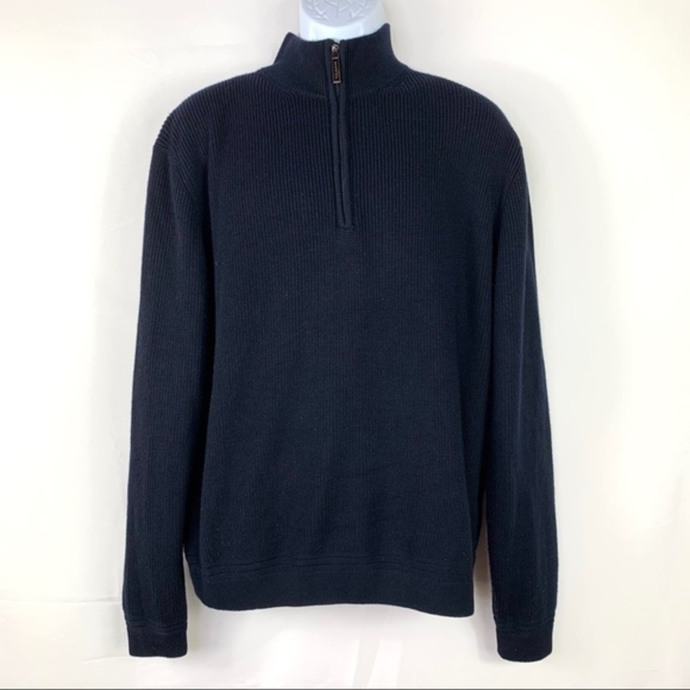 Ted Barker Men’s Sweater Blue Navy Sz 6 Zipper